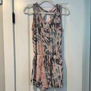 Pink Lily Multicolor Tie-Dye Romper
